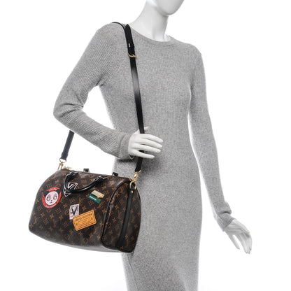 Louis Vuitton Monogram My World Tour Speedy Bandouliere 30 Black 2 of 7