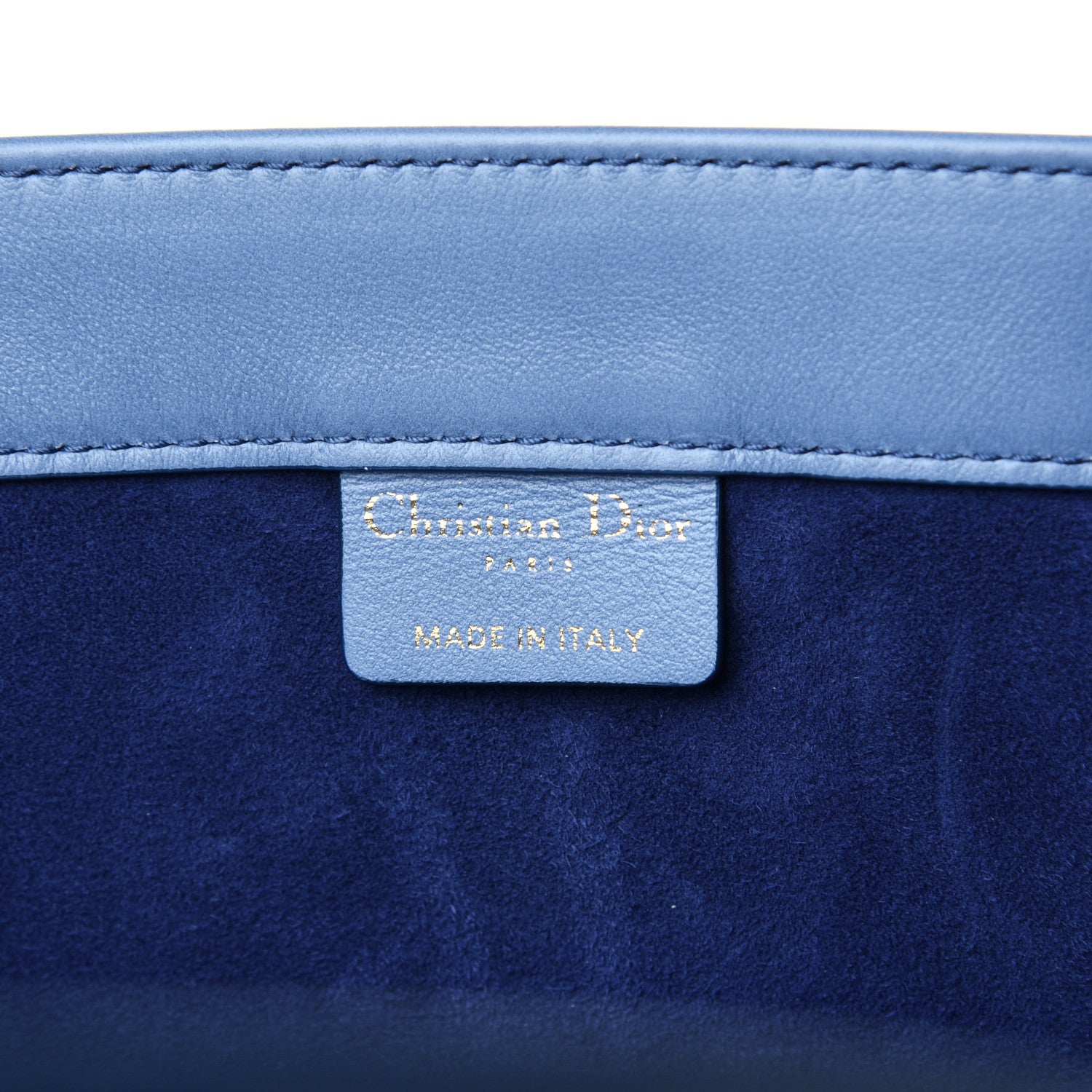 Christian Dior Gradient Smooth Calfskin Embossed Medium Book Tote Indigo Blue 10 of 23