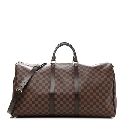 Louis Vuitton Damier Ebene Keepall Bandouliere 55 1 of 11