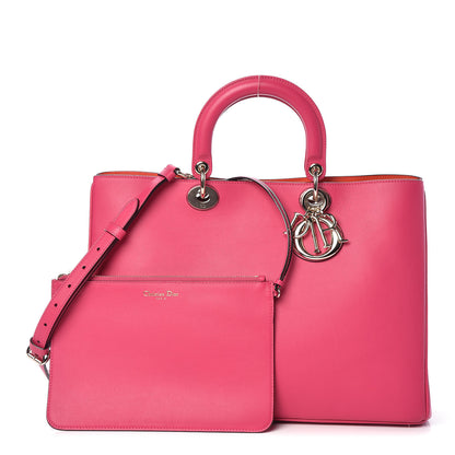 Christian Dior Smooth Calfskin Large Diorissimo Tote Fuchsia 1 of 9