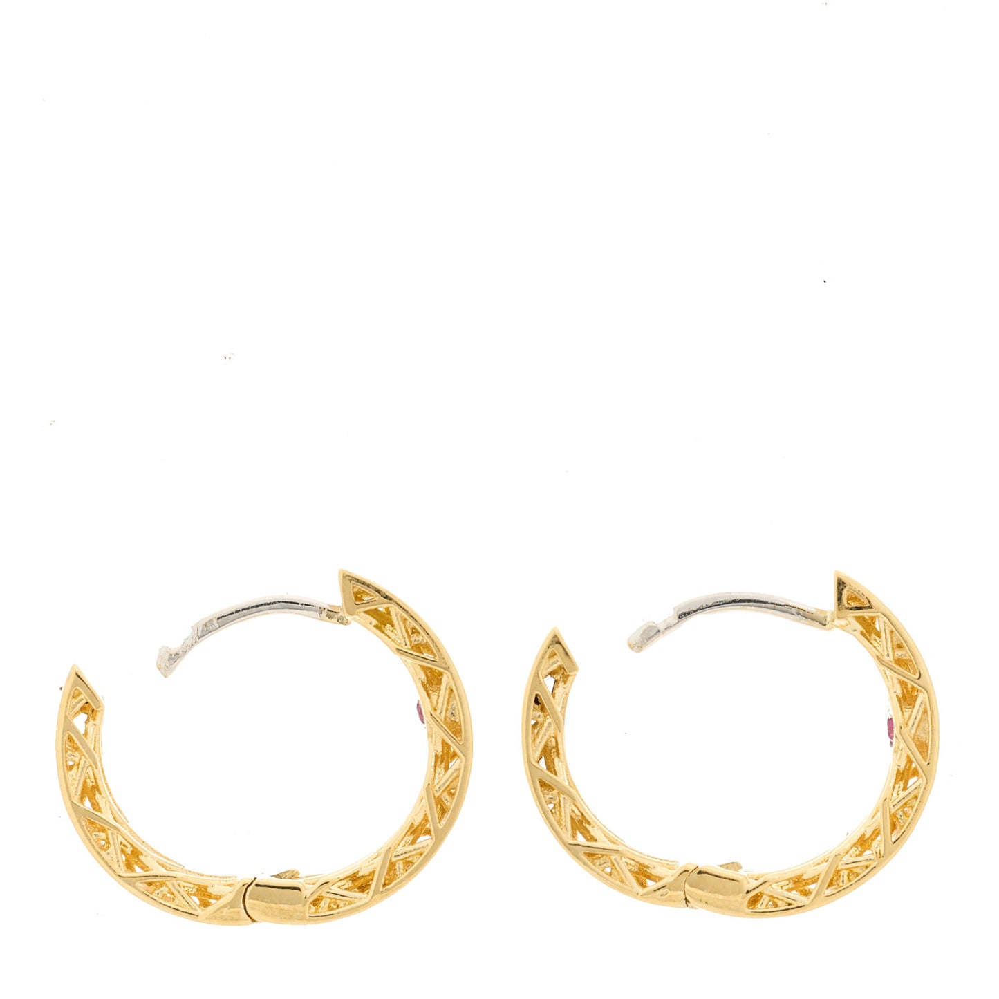 18K Yellow Gold Huggie Hoop Earrings