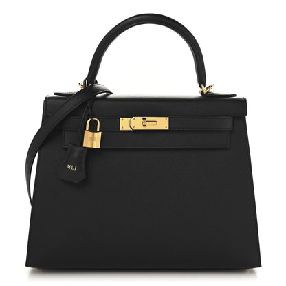 Hermes Epsom Kelly Sellier 28 Black 1 of 14