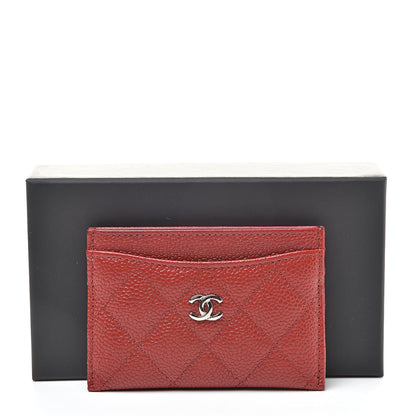Chanel Caviar Quilted Card Holder Red 13 of 13