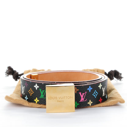 Louis Vuitton Monogram Multicolor Ceinture Belt 80 32 Black 9 of 9