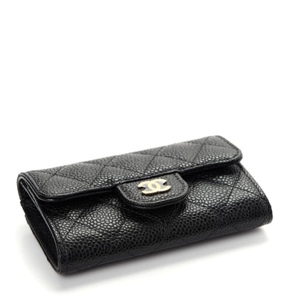 Chanel Caviar Quilted Flap Card Holder Wallet Black 4 of 9