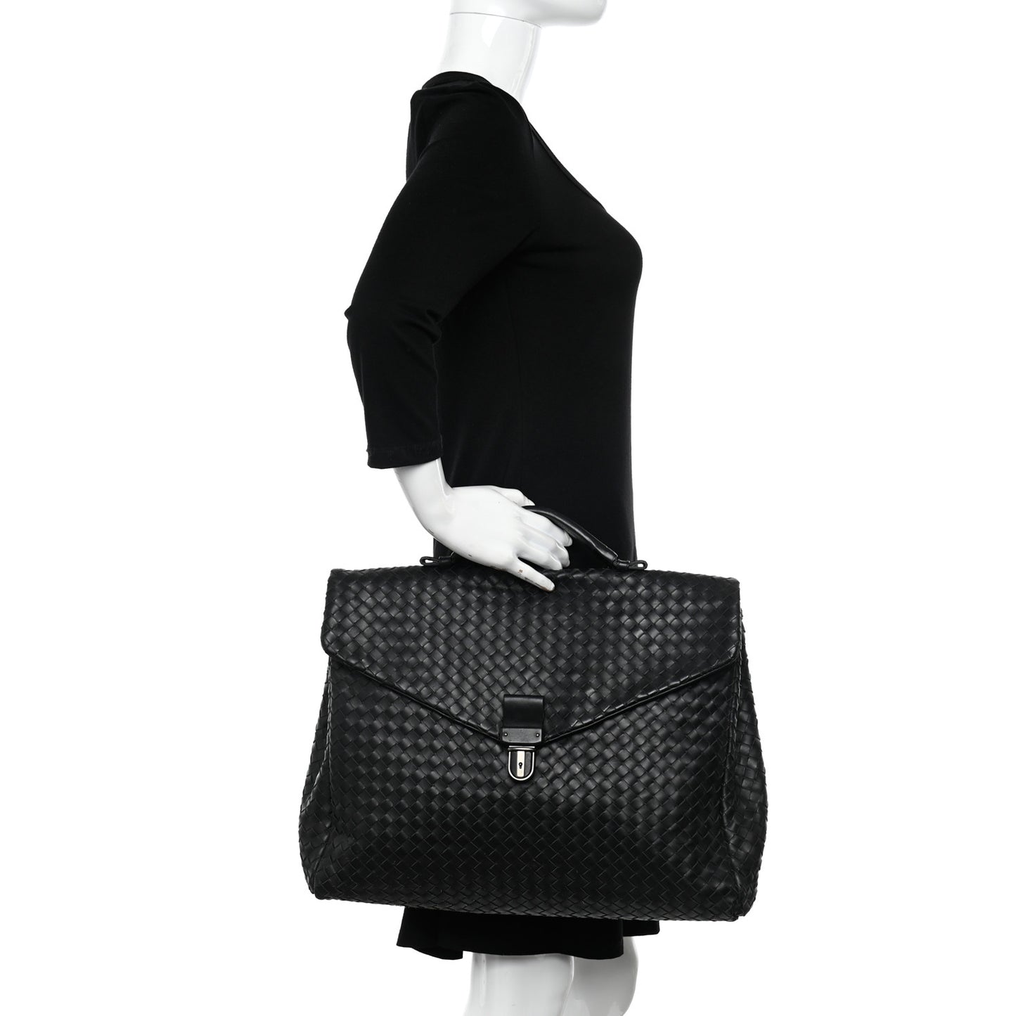 Intrecciato VN Briefcase Black