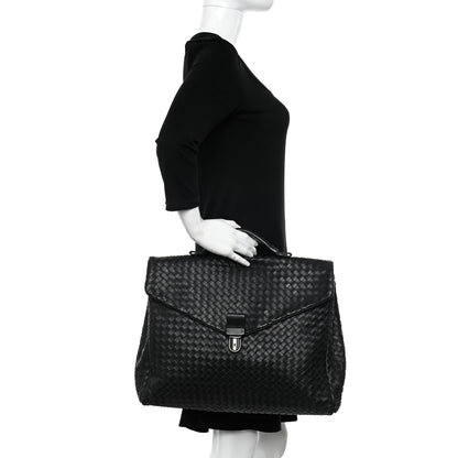 Bottega Veneta Intrecciato VN Briefcase Black 2 of 14