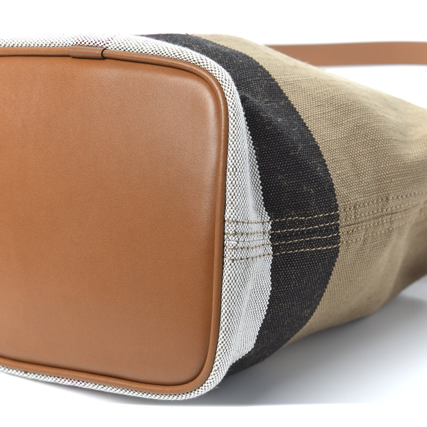 Canvas Mega Check Mini Ashby Tassel Crossbody Saddle Brown