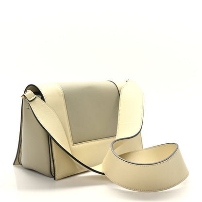 Celine Shiny Smooth Calfskin Medium Frame Shoulder Bag Chalk Mastic 3 of 9