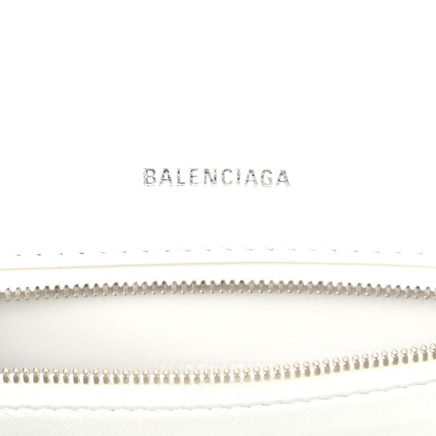 Balenciaga Matte Calfskin Snake Embossed Tonal B Small Hourglass Top Handle Bag Optic White 6 of 11