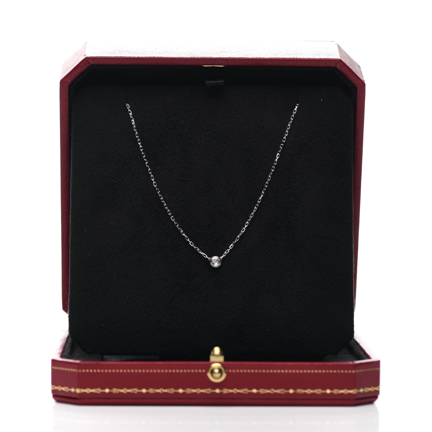 Cartier 18K White Gold Diamond SM D'Amour Pendant Necklace 6 of 6
