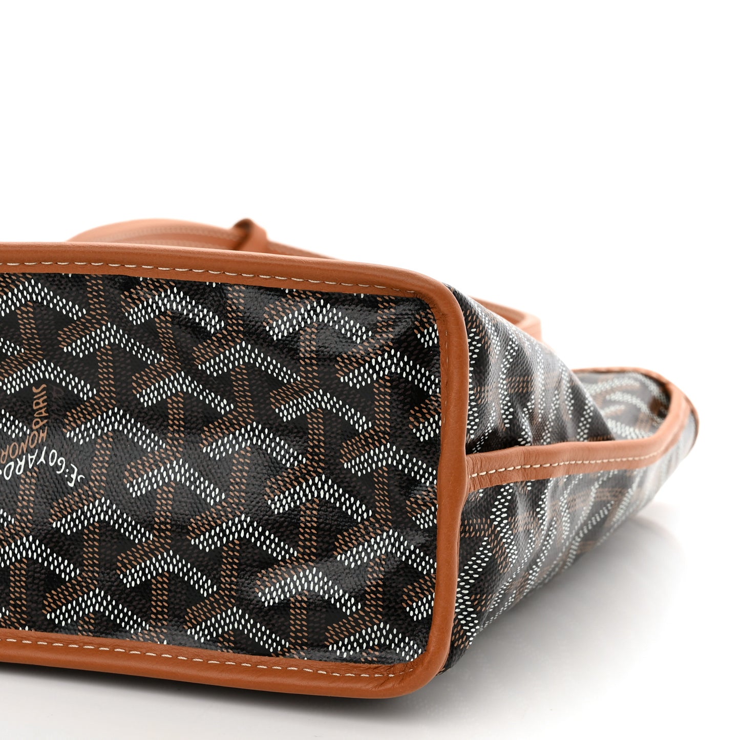 Goyardine Reversible Mini Anjou Black Gold