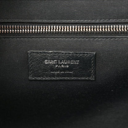 Saint Laurent Grain De Poudre Large Tri-Quilt Monogram Satchel Black 6 of 15