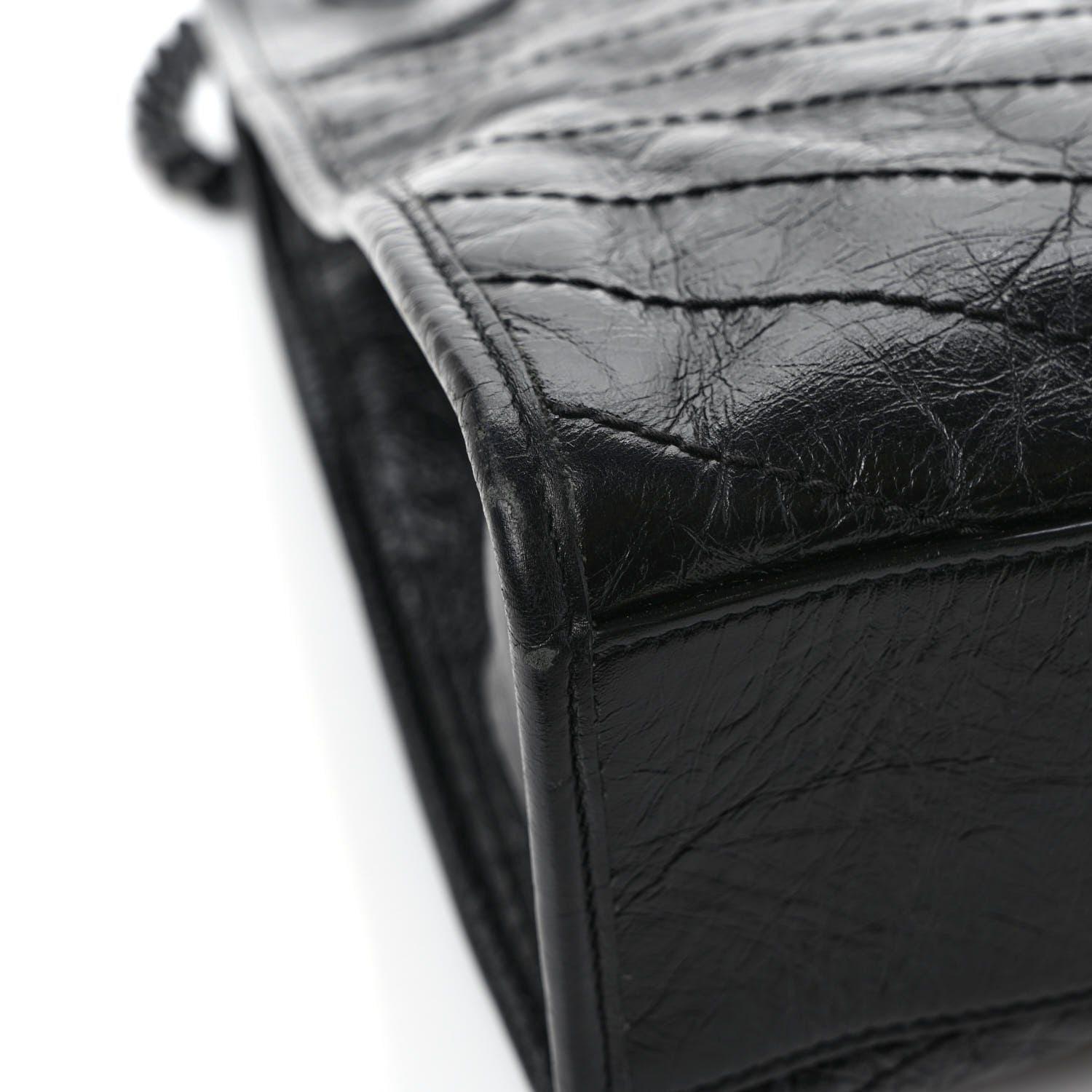 Saint Laurent Crinkled Calfskin Matelasse Monogram Medium Niki Shopper Tote Black 10 of 11