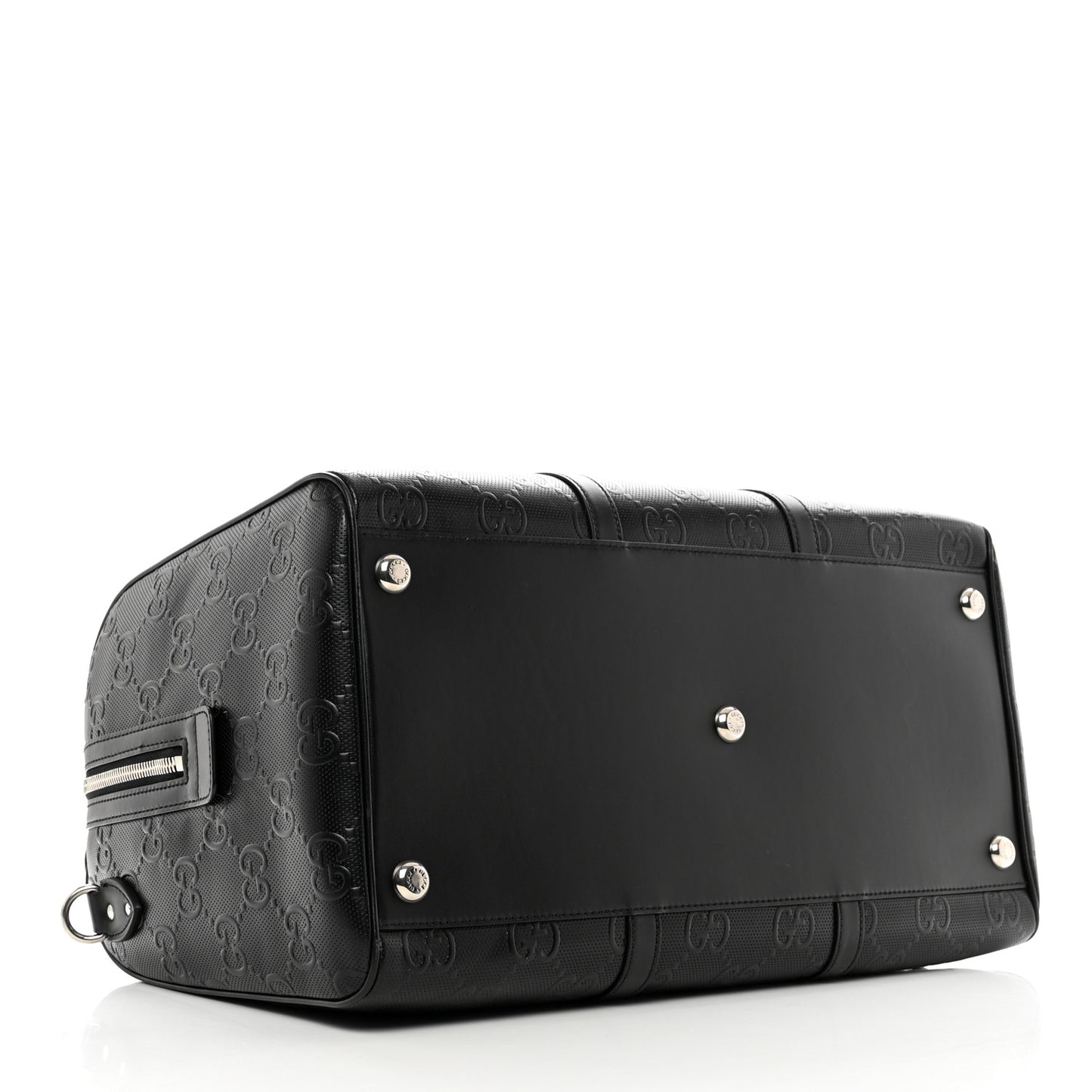 Calfskin GG Tennis Embossed Duffle Bag Black