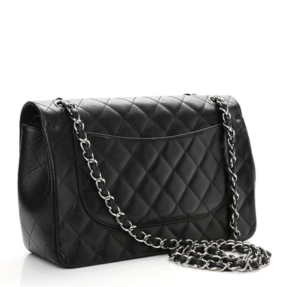 Chanel Caviar Quilted Jumbo Double Flap Black 4 of 11
