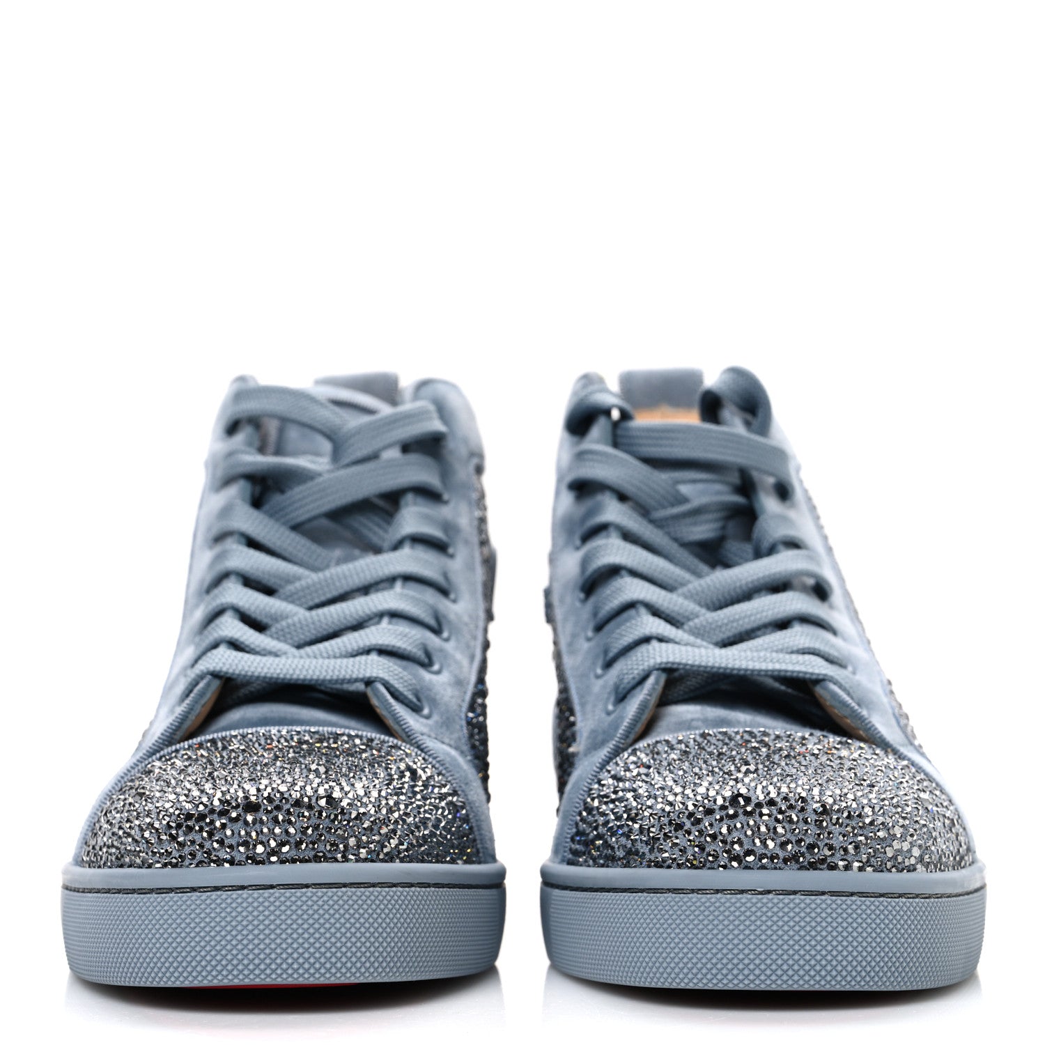 Christian Louboutin Veau Velours Strass Mens Louis Orlato Flat Sneakers 40 Squale 3 of 11