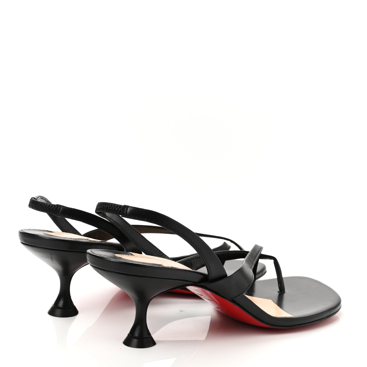 Christian Louboutin Kid Taralita 55 Thong Sandals 38.5 Black 4 of 9