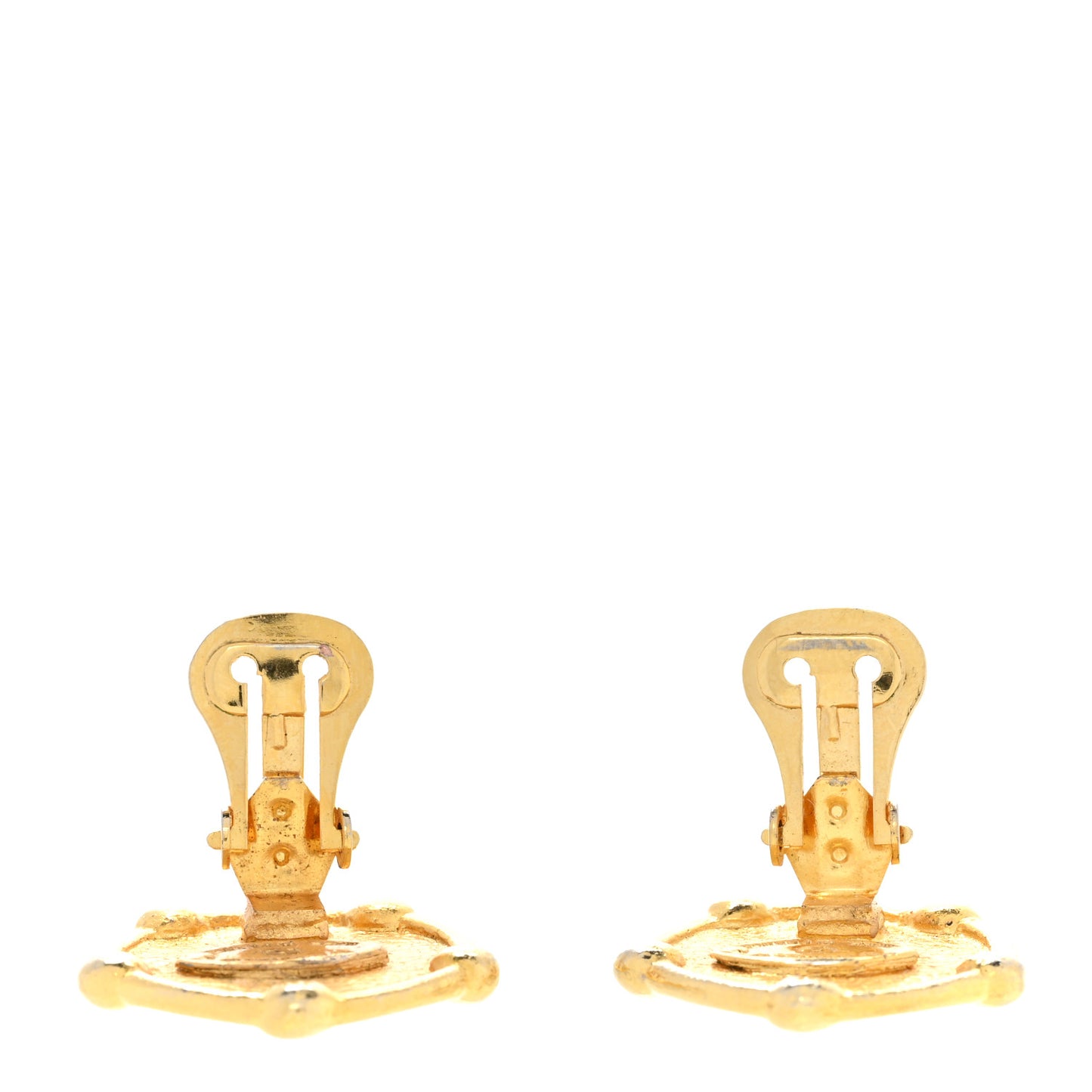 CC Clip On Earrings Black Gold