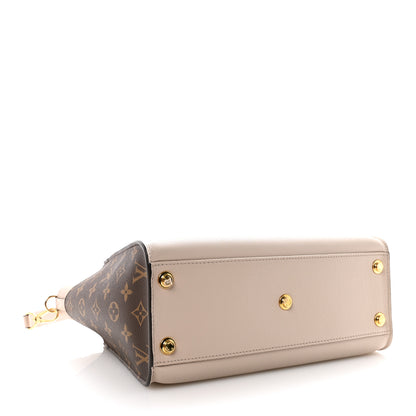 Louis Vuitton Calfskin Monogram On My Side MM Greige 4 of 9