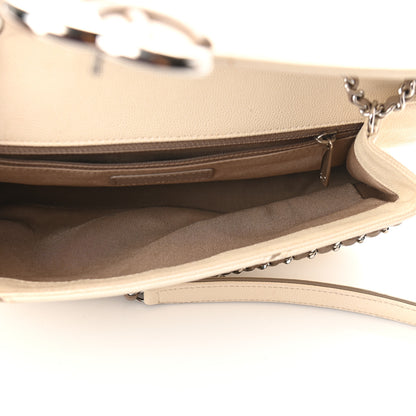 Chanel Caviar Macro Chevron Single Flap White 5 of 13