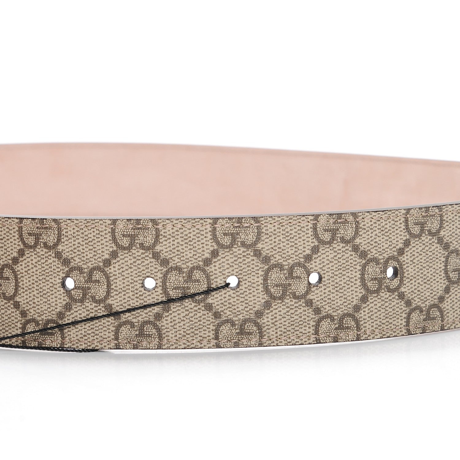 Gucci GG Supreme Monogram Selleria Calfskin Interlocking G 40mm Belt 90 36 Beige Ebony Cocoa 5 of 7
