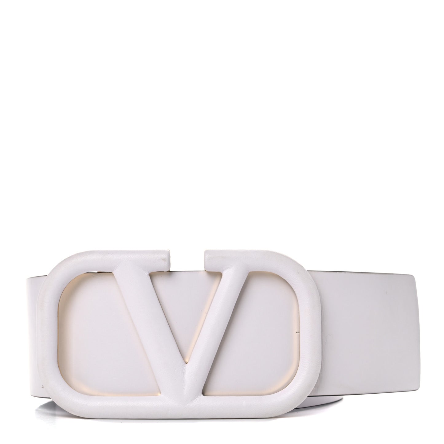 Lambskin 70mm VLogo Belt 110 44 White