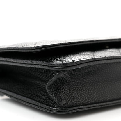 Chanel Caviar Quilted Wallet on Chain WOC Black 10 of 11
