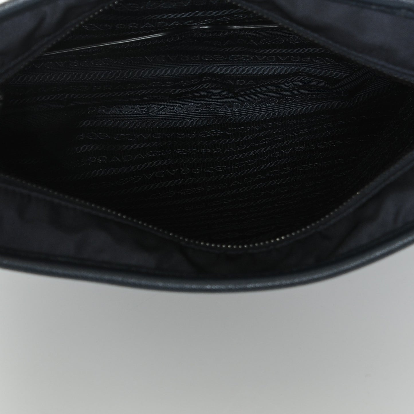 Tessuto Nylon Saffiano Flat Messenger Bag Blue