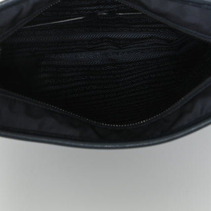 Prada Tessuto Nylon Saffiano Flat Messenger Bag Blue 5 of 6