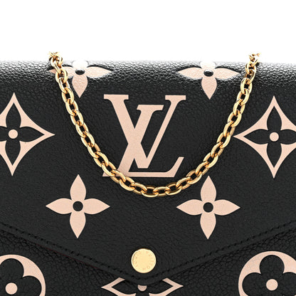 Louis Vuitton Empreinte Monogram Giant Felicie Pochette Black Beige 8 of 12