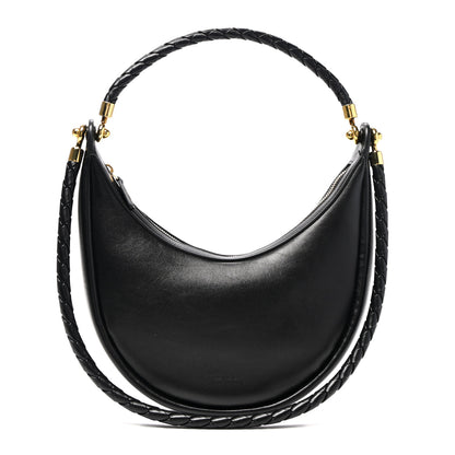 Bottega Veneta Smooth Calfskin Hula Hoop Shoulder Bag Black 1 of 12