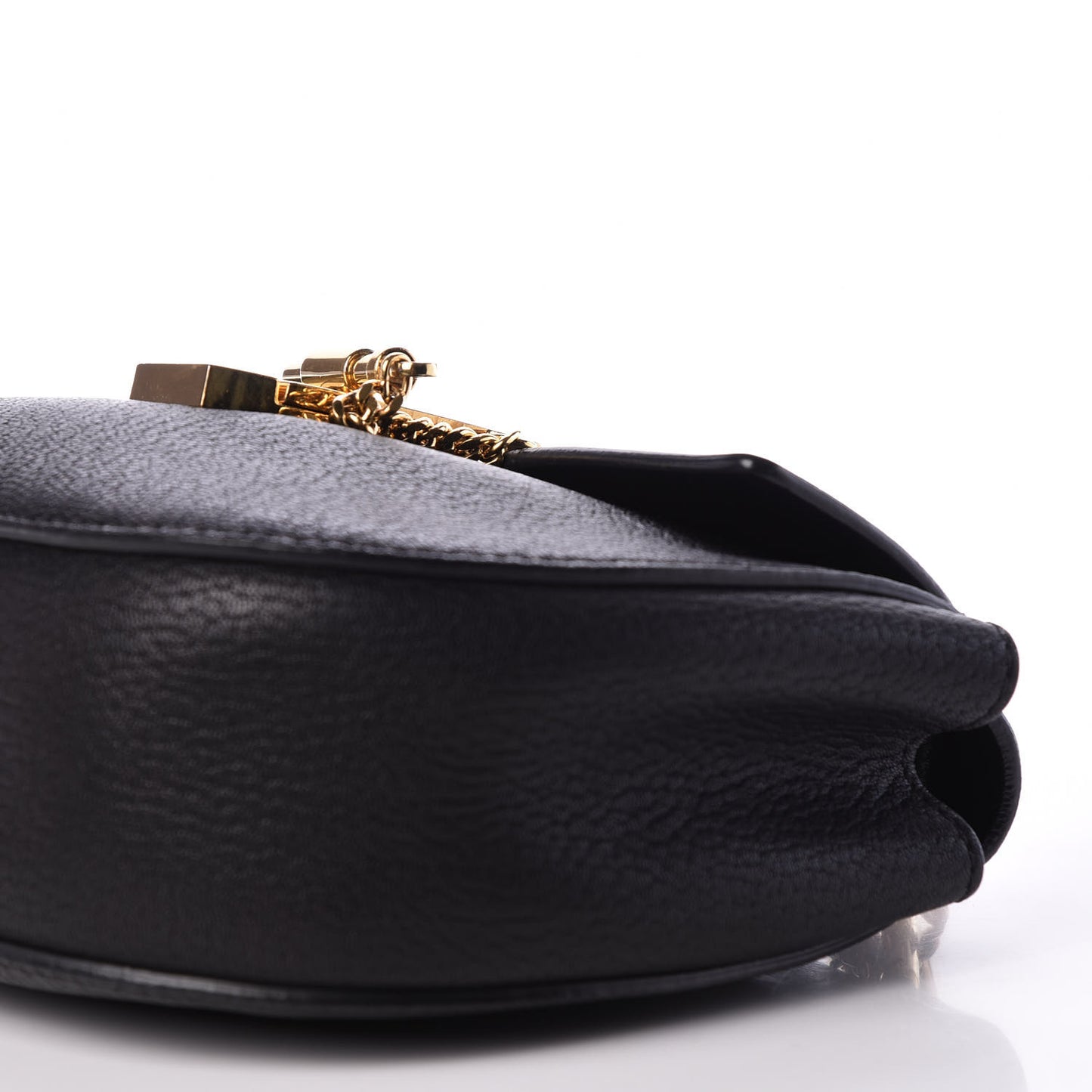 Grained Lambskin Mini Drew Shoulder Bag Black