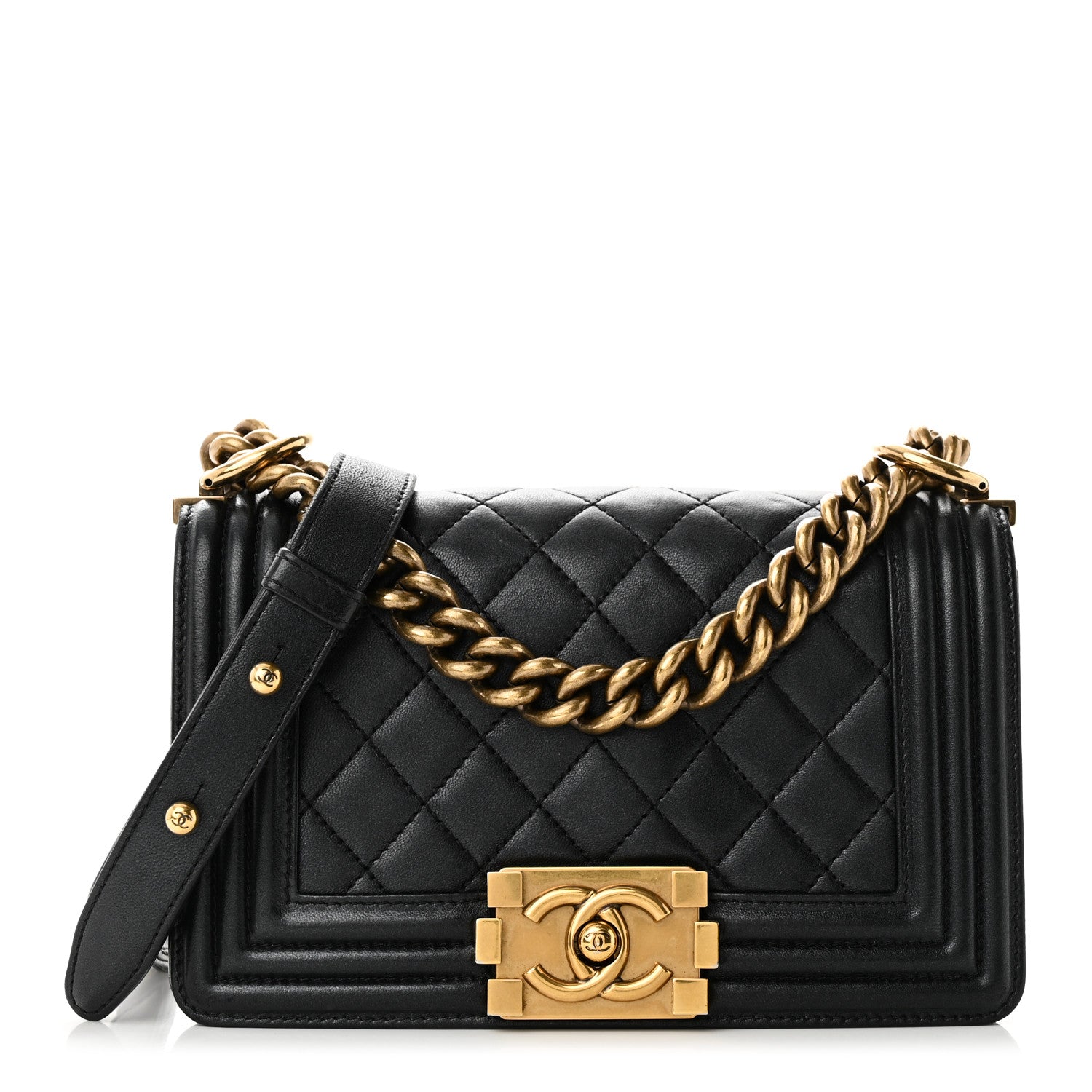 Chanel Lambskin Quilted Small Boy Flap Black 1 of 10