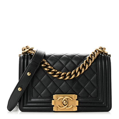 Chanel Lambskin Quilted Small Boy Flap Black 1 of 10