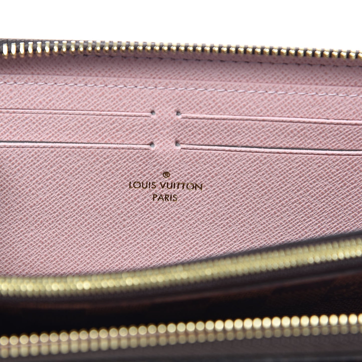 Damier Ebene Clemence Wallet Rose Ballerine