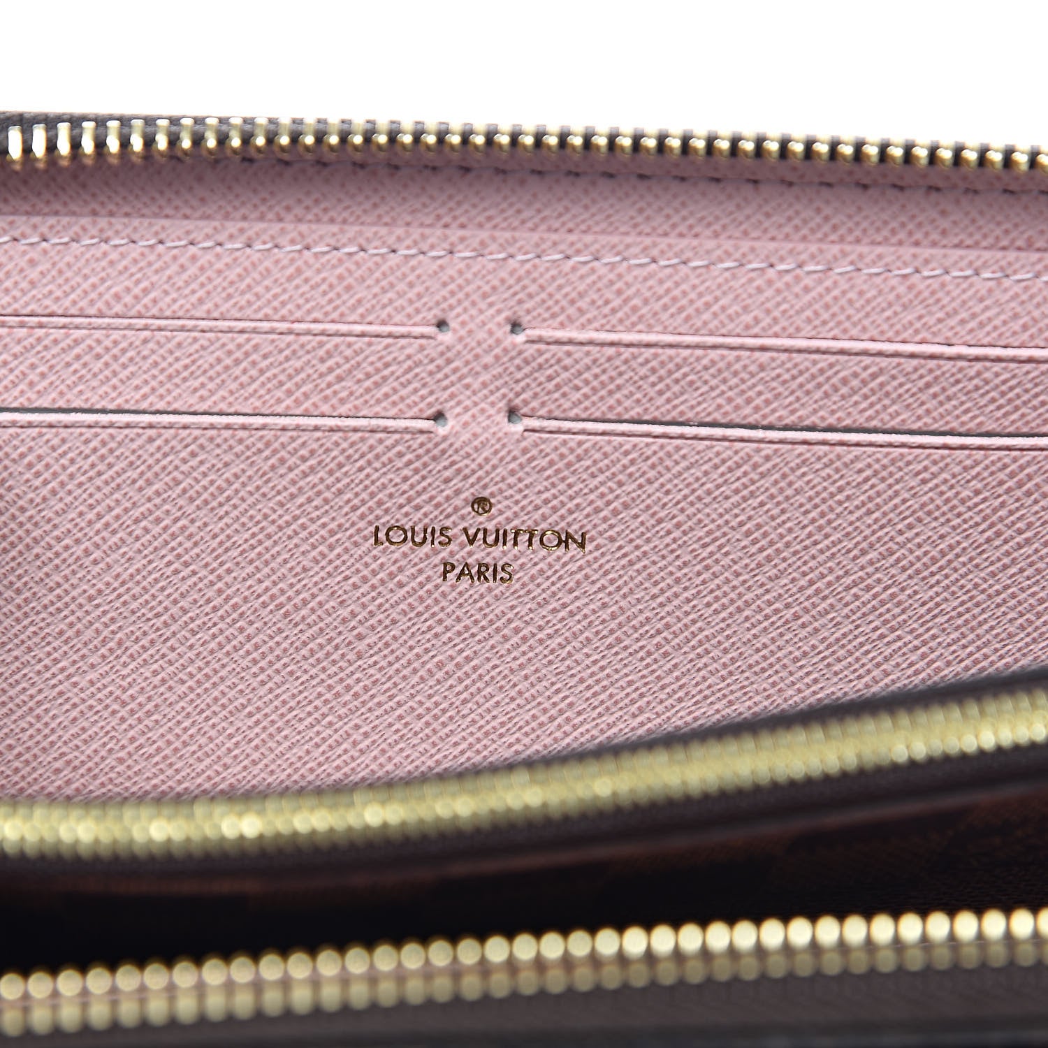 Louis Vuitton Damier Ebene Clemence Wallet Rose Ballerine 6 of 6