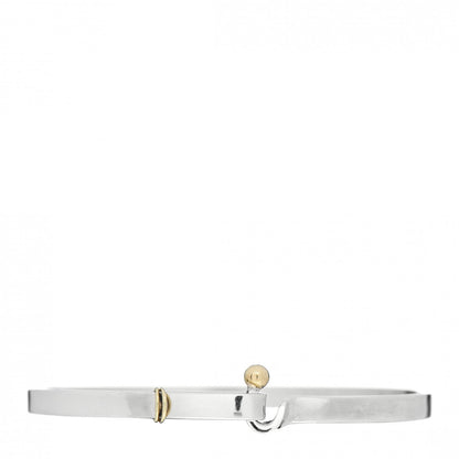 Tiffany Sterling Silver 18K Yellow Gold Hook Eye Bangle Bracelet 1 of 4