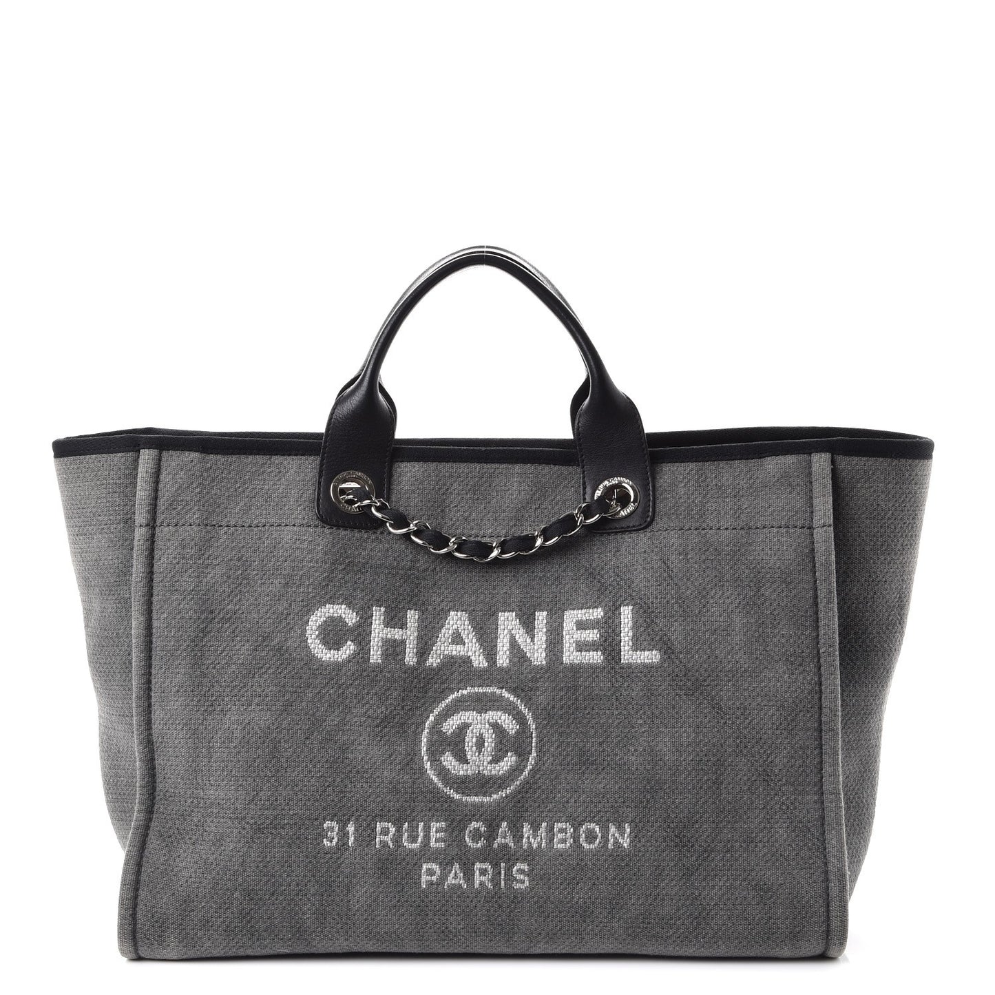 Canvas Large Deauville Tote Grey