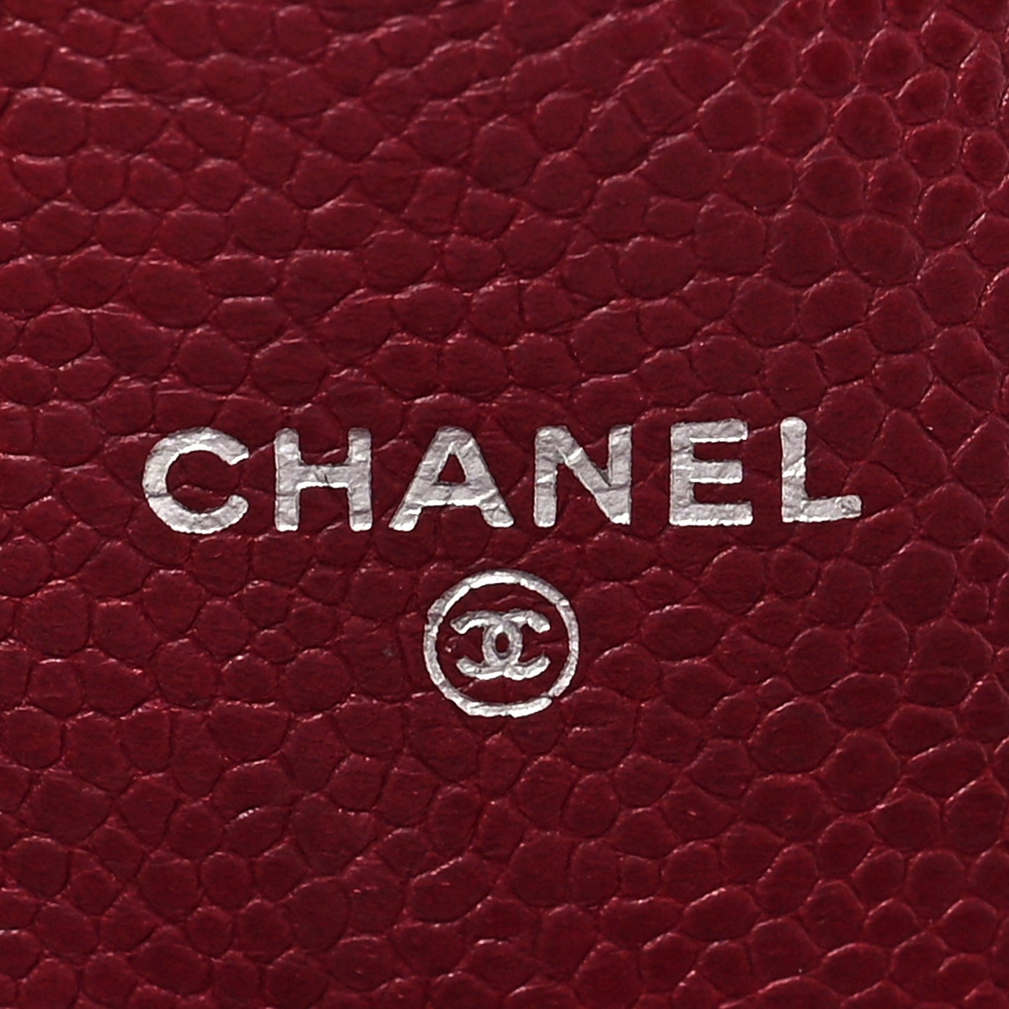 Caviar Half Moon Wallet On Chain WOC Burgundy