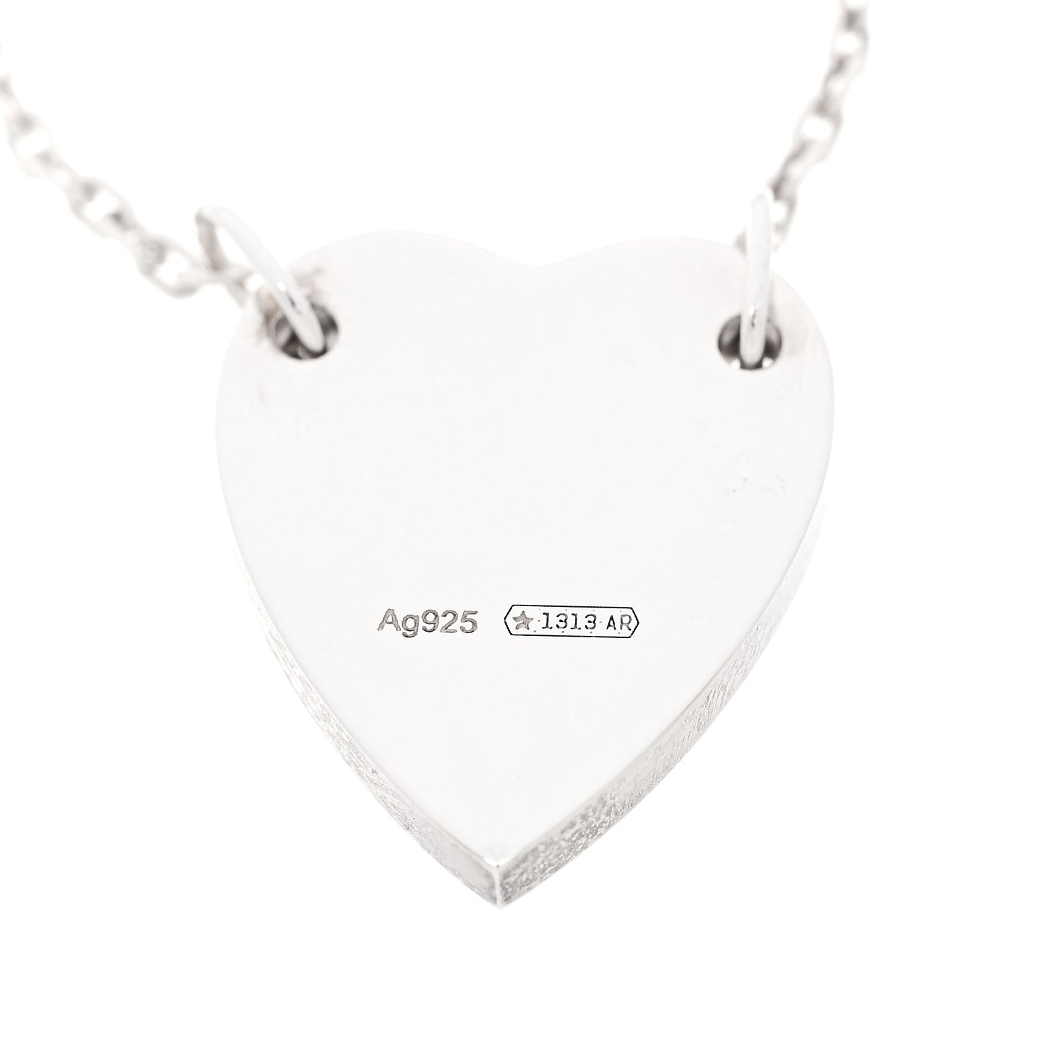 Gucci Sterling Silver Trademark Heart Bracelet 5 of 5