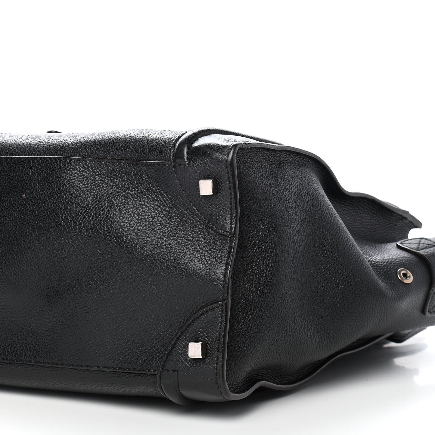 Drummed Calfskin Mini Luggage Black