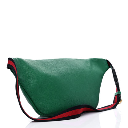 Gucci Grained Calfskin Logo Belt Bag Green 2 of 12