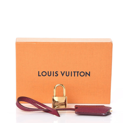 Louis Vuitton Veau Cachemire Soft Lockit Clochette Key Bell Holder and Lock Set Griotte 5 of 5