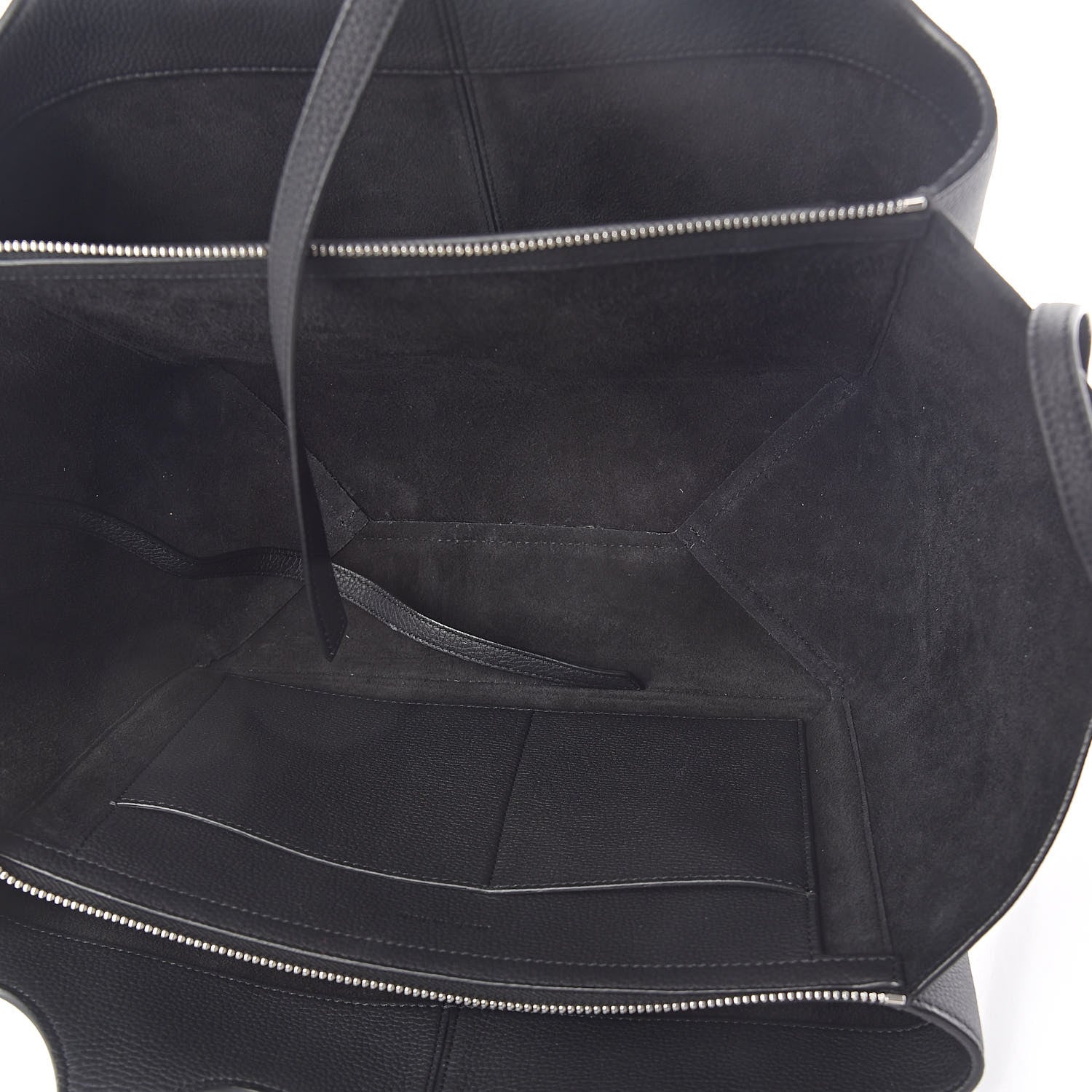 Celine Baby Grained Calfskin Small Tri-Fold Bag Black 6 of 10