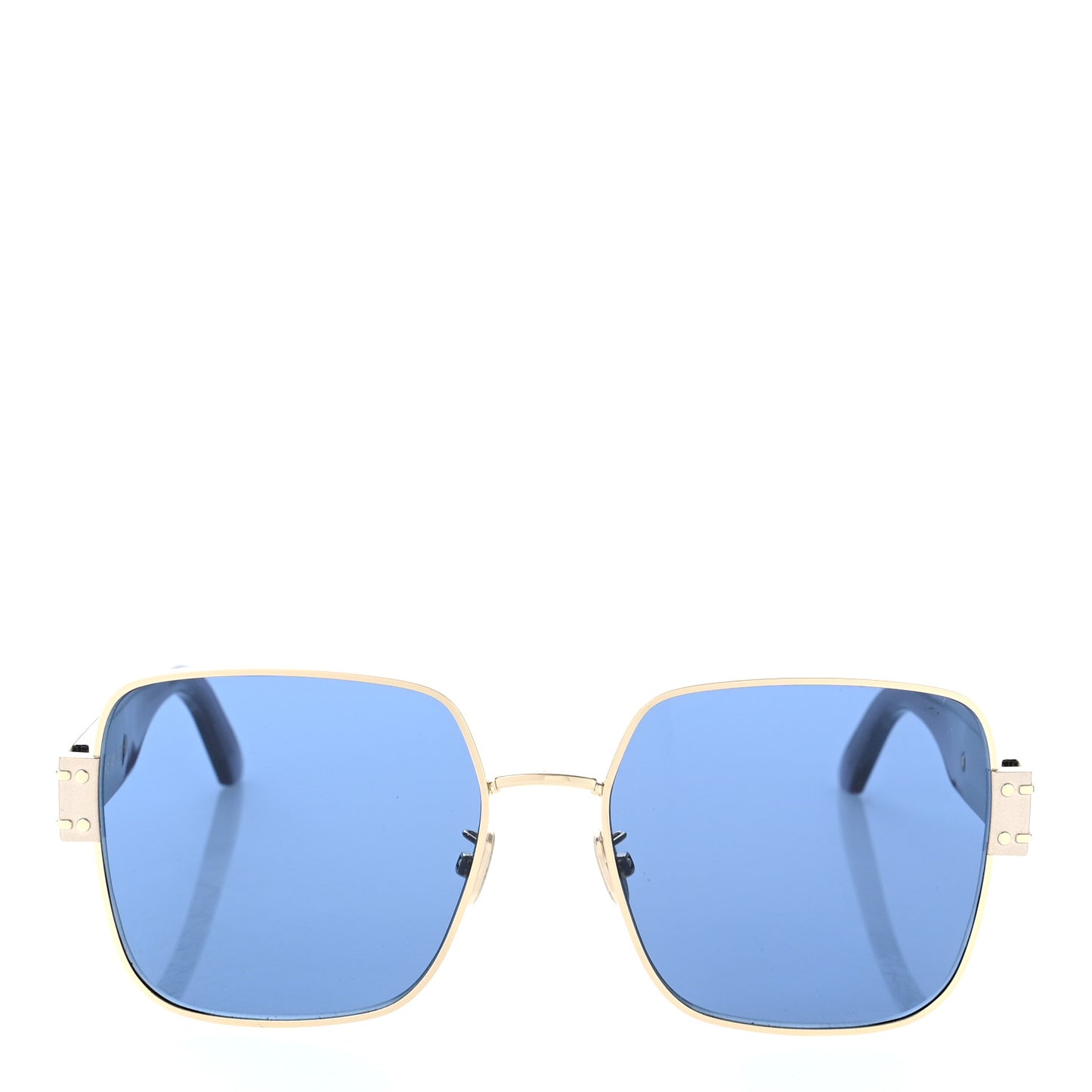 Diorsignature 60mm Square Sunglasses Shiny Gold Gradient Smoke