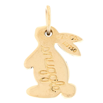 Tiffany 18K Yellow Gold Snuggle Bunny Charm 1 of 3