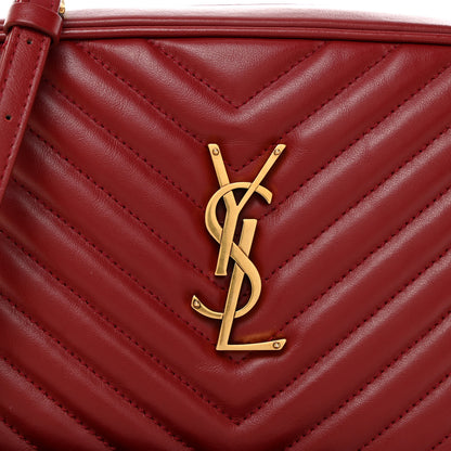 Saint Laurent Calfskin Matelasse Monogram Lou Camera Bag Opyum Red 8 of 10