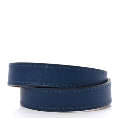 Hermes Swift Kelly Double Tour Bracelet T1 Bleu Agate 2 of 3
