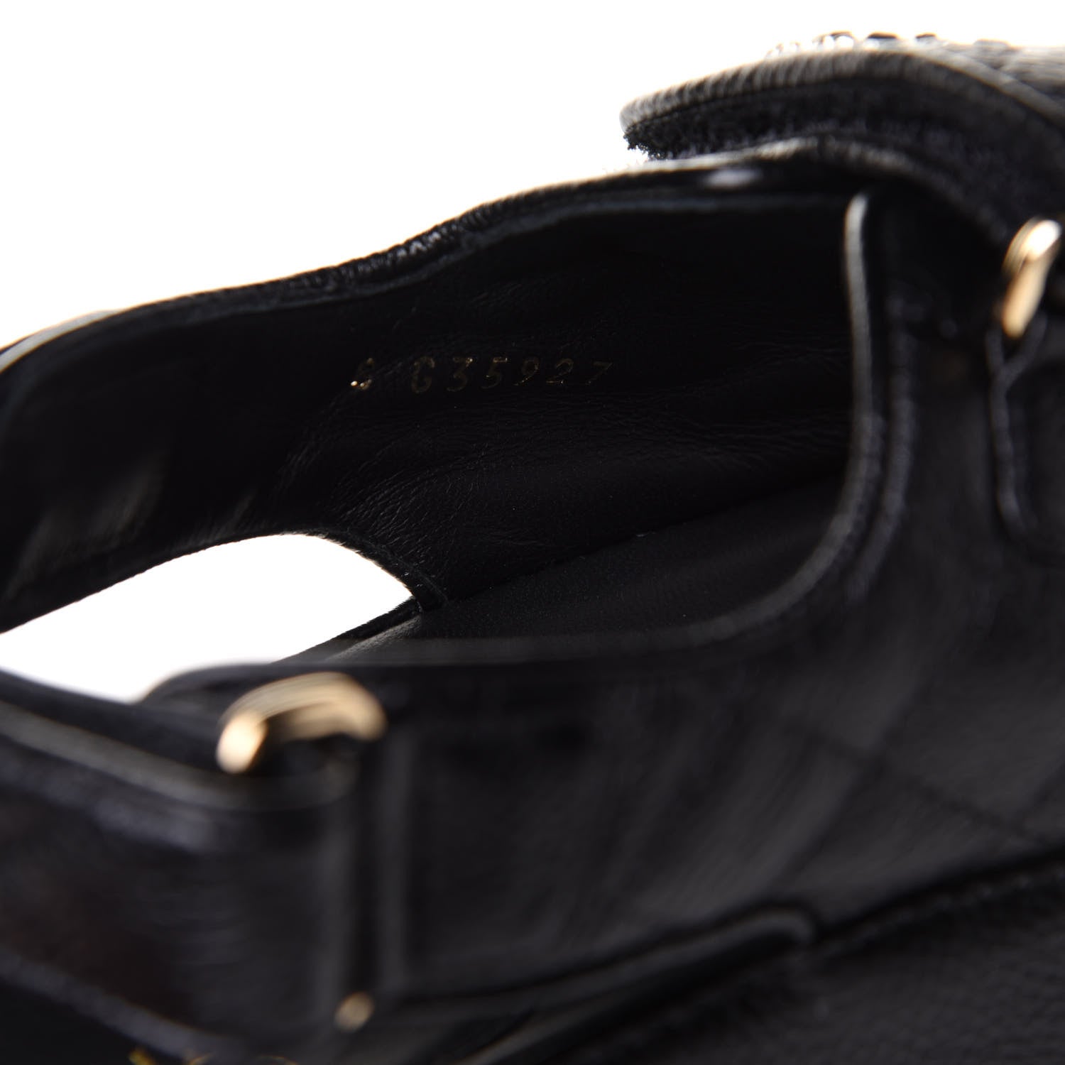 Chanel Grained Calfskin Velcro Dad Sandals 38.5 Black 9 of 10